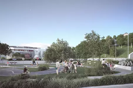 PESARO - URBINO, Senior Housing San Vigilio (Rendering progetto, parco)